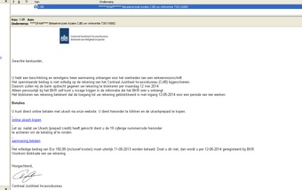 CJIB waarschuwt voor Ukash-phihingmails