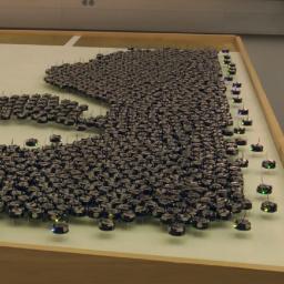 Autonome zwerm robots werkt als mierenkolonie samen