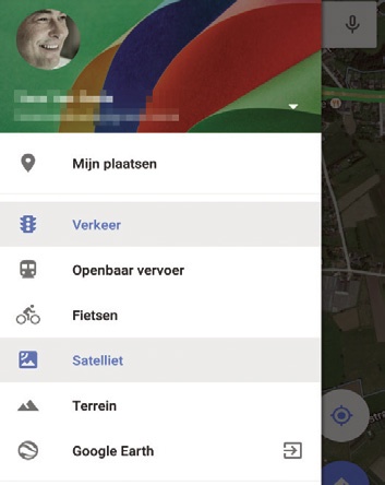 Standaardweergave Google Maps