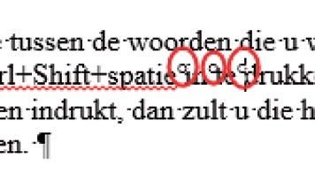 Word niet laten afbreken