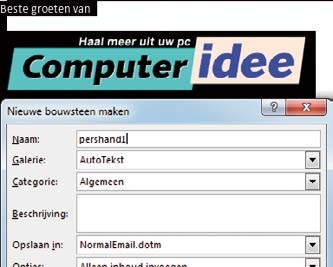Handtekeningen in Outlook