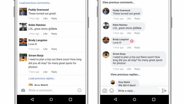Nieuwe reacties Facebook